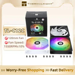 Thermalright TL-C12C PC Cooling Fan 120mm 5V 3PIN ARGB Computer Case Fan 4pin PWM 1550RPM Adjustable Speed 12cm CPU Cooler Fan
