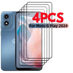 4PCS Full Cover Glass For Motorola Moto G Play 2024 Glass Moto G Play 2024 Glass Protective 9H