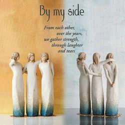 TEMU By My Side, From Each Other, Over The Years, Strength, Through Laughter And Tears, Celebrates Among Women, Best Sisters, Sculpted Hand-painted Figure