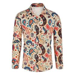 Retrò Vintage Anni '70 Camicia Hippie Costume Per uomo Halloween Carnevale Feste Festa / Sera Casual Quotidiano Adulti Camicia