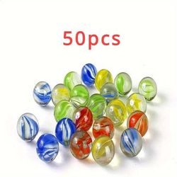 TEMU 20/50pcs Glass Marbles - Marbles Bulk Marble Collection Cat Eye Marbles Mix 4 Colors Marbles Sizes 16mm/0.63inch For Marble Bounce Game Checkers Crafting & Home Decoration Christmas Gift