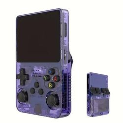 TEMU R36s : 3.5 Inch Ips Screen Linux System Built-in 128gb And 1.5w+ Games Preinstalled Emulator System-purple