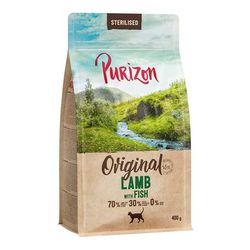 400g Purizon Sterilised Adult Lamb with Fish Grain-Free Dry Cat Food