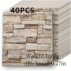 TEMU 3d Wall Panels Peel And Stick , Xpe Foam 3d Wallpaper, Faux Brick Wall Panels For Bedroom, Stairs, Kitchen