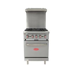 General GR4-24NG 24" 4 Burner Commercial Gas Range w/ Standard Oven, Natural Gas, Stainless Steel, Gas Type: NG