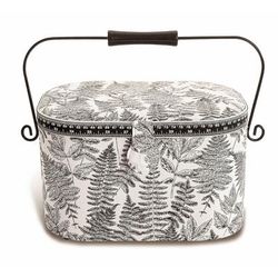 Prym Boite à couture "Fougères", dimensions : 30 x 20,5 x 19 cm
