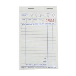 National Checking Company 101SP Guest Check - 2 Parts Booked, 2 Lines, White