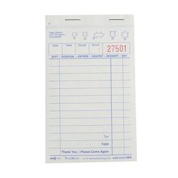 National Checking Company 101SP Guest Check - (2) Parts Booked, (13) Lines, White