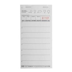 National Checking Company 3616WP Guest Check - 1 Part Booked, 1 Lines, White, Case of 5000