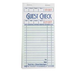 National Checking Company G3616 Guest Check - 1 Part Booked, 1 Lines, Green
