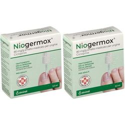 Niogermox® 80 mg/g smalto medicato per unghie 3,3 ml Set da 2 2x3,3 Sm