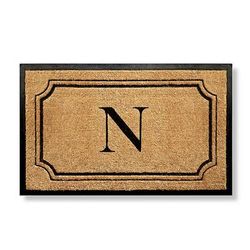 Pembrook Monogrammed Coco Door Mat - 24" x 39", P - Frontgate