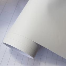 TEMU Pvc Matte White Vinyl Wrap Roll For Cars, Motorcycles, Laptops, And Phones - Air Adhesive Vehicle Wrap Film - Sizes