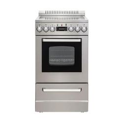 Avanti DER20P3S 19 1/2" ELITE Electric Stove w/ 4 Burners - Stainless Steel, 220v, Silver