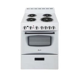 Avanti ERU240P0W 23 1/2" Electric Stove w/ 4 Burners - White, 220v