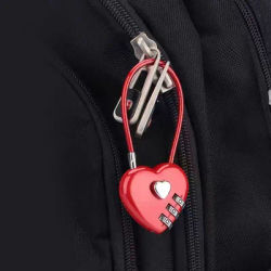 INS Korean Red Heart Lock Keychain Bag Charms Y2k Emo Aesthetic Vintage Keyring Bag Body Kit Bag Accessories Phone Pendant Cute