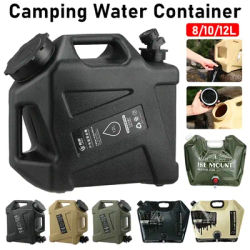 Camping Water Container Portable No Leakage Water Carrier Bag 8/10/12L Multipurpose Collapsible Water Pouch with Faucet Outdoor