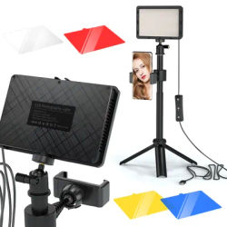 LED Photo Studio Video Light Panel Lighting Photography Lamp Kit With Tripod Stand RGB Filters For