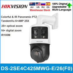 Hikvision PTZ IP Camera DS-2SE4C425MWG-E/26 4-inch TandemVu 6+4MP 25X ZOOM Colorful IR Panoramic Speed Dome Video Surveillance