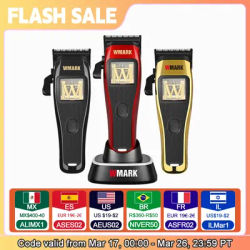 WMARK NG-X1 Professional Hair Clippers for Men,Microchipped Magnetic Motor 10000RPM 9V with Charge Stand,Cordless Cutter Trimmer
