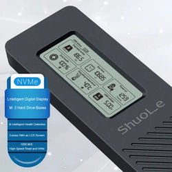 UTHAI M.2 Hard Drive Box NVME/NGFF Dual Protocol Solid State Mobile Hard Drive Box Intelligent Digital Display Monitoring