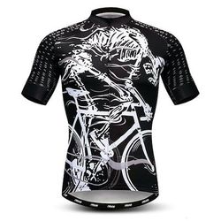 Per uomo Maglia da Ciclismo A Motivi Teschio di zucchero Scheletro Manica Corta Bicicletta Maglia Top con 3 tasche posteriori Mountain Bike MTB Ciclismo su strada Asciugatura Rapida Cerniera Frontale