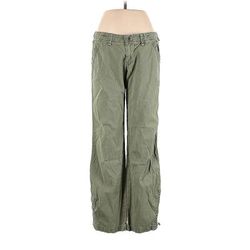 Lucky Brand Casual Pants - Mid/Reg Rise: Green Bottoms - Women's Size 29