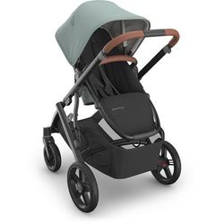 UPPAbaby Vista V3 Single-to-Double Stroller - Kenzi (Mystic Aqua / Carbon Frame / Saddle Leather)