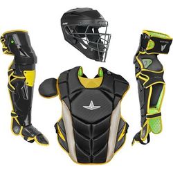 All Star MVP-Pro NOCSAE Certified Adult Baseball Catcher's Set Black/Gold