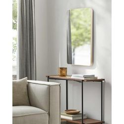 Sustinente 41"H x 30"W x 1"D Modern Dark Red Accent Mirror - Boutique Rugs