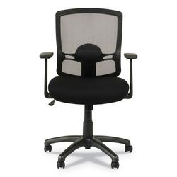 Alera ET42ME10B Etros Series Mesh Mid-Back Chair, Supports up to 275 lbs, Black Seat/Black Back, Black Base ALEET42ME10B