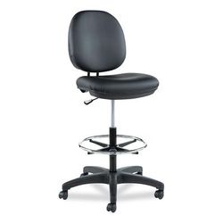 Alera IN4616 Interval Series Swivel Task Stool, 33.26" Seat Height, Supports up to 275 lbs, Black Seat/Black Back, Black Base ALEIN4616