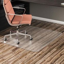 Alera MAT4660HFR All Day Use Non-Studded Chair Mat for Hard Floors, 46 x 60, Rectangular, Clear ALEMAT4660HFR