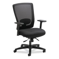 Alera NV42M14 Envy Series Mesh Mid-Back Multifunction Chair, Supports up to 250 lbs., Black Seat/Black Back, Black Base