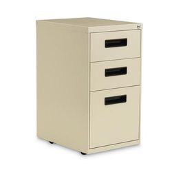 Alera PABBFPY Three-Drawer Metal Pedestal File, 14.96w x 19.29d x 27.75h, Putty ALEPABBFPY