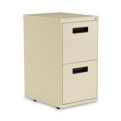 Alera PAFFPY Two-Drawer Metal Pedestal File, 14.96w x 19.29d x 27.75h, Putty ALEPAFFPY