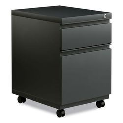 Alera PBBFCH 2-Drawer Metal Pedestal Box File with Full Length Pull, 14.96w x 19.29d x 21.65h, Charcoal ALEPBBFCH