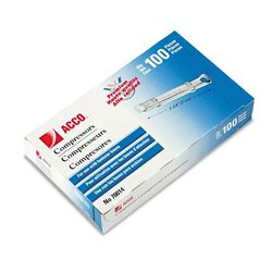 Acco 70014 Premium Two-Piece Paper Fasteners, 1" Capacity, 2.75" Center to Center, Silver, 100/Box - Box of 100 Compressors