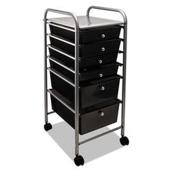 Advantus 34005 Portable Drawer Organizer, 13w x 15.38d x 32.13h, Smoke/Matte Gray AVT34005