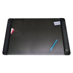 Artistic Office Products 413861 Executive Desk Pad with Antimicrobial Protection, Leather-Like Side Panels, 36 x 20, Black AOP413861