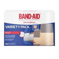 Band Aid 4711 Sheer/Wet Adhesive Bandages, Assorted Sizes, 280/Box - Box of 280 JOJ4711