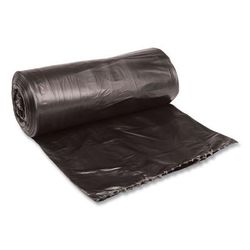 Boardwalk 3339H Low-Density Waste Can Liners, 33 gal, 0.5 mil, 33" x 39", Black, 25 Bags/Roll, 8 Rolls/Carton - Case of 200 BWK3339H