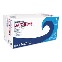 Boardwalk 345XLBX General-Purpose Latex Gloves, Natural, X-Large, Powder-Free, 4.4 mil, 100/Box - Box of 100 BWK345XLBX