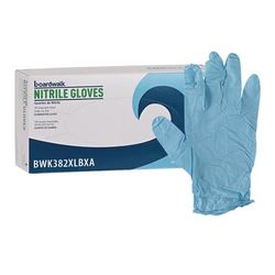 Boardwalk 382XLBXA Disposable Examination Nitrile Gloves, X-Large, Blue, 5 mil, 100/Box - Box of 100 BWK382XLBXA