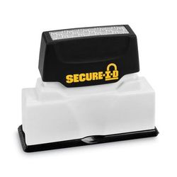 Consolidated Stamp 034590 Secure-I-D Security Stamp, Obscures Area 2 1/2 x 5/16, Black COS034590