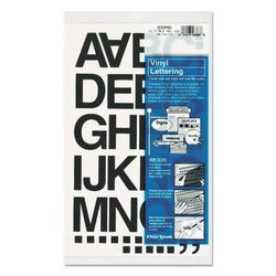 Chartpak/Pickett 01040 Press-On Vinyl Letters & Numbers, Self Adhesive, Black, 1 1/2"h, 37/Pack - Pack of 45 CHA01040