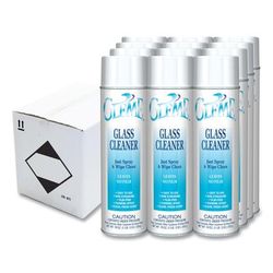 Claire 050 Gleme Glass Cleaner, Fresh Scent, 19 oz Aerosol Spray, Dozen CGC050