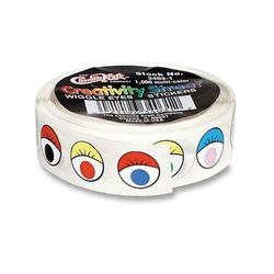 Creativity Street 340301 Wiggle Eyes Stickers, 1000/RL, Assorted PAC340301