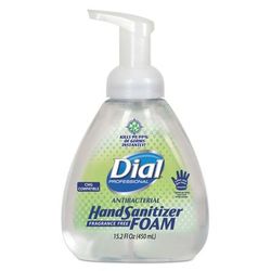 Dial Professional 06040 Antibacterial Foaming Hand Sanitizer, 15.2 oz Pump Bottle, 4/Carton - Case of 4