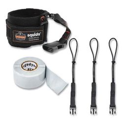 Ergodyne 19662 Squids 3192 Wrist Lanyard Tethering Kit, 3 lb Max Working Capacity, 7.5" Long, Black, Ships in 1-3 Business Days EGO19662